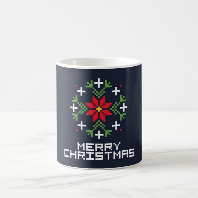 Merry Christmas pattern 6 Coffee Mug (Center)