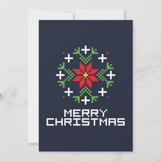 Merry Christmas pattern 6 Invitation (Front)