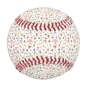 Merry Christmas Pattern Baseball
