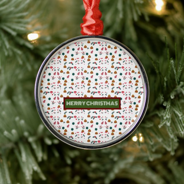  Merry Christmas Pattern Elegant  Metal Tree Decoration (Tree)