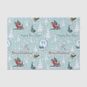 Merry christmas pattern tissue paper