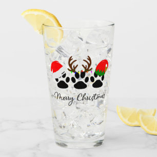 Merry Christmas Paws 16oz Pint Glass