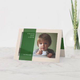 MERRY CHRISTMAS Peace Joy Love Holiday Card