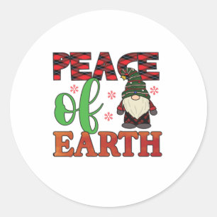 Merry Christmas Peace Of Earth Classic Round Sticker