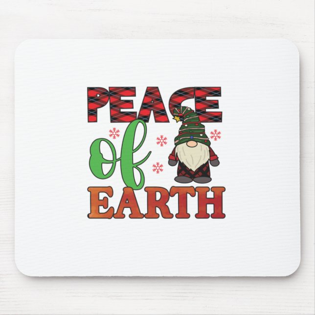 Merry Christmas Peace Of Earth Mouse Pad (Front)