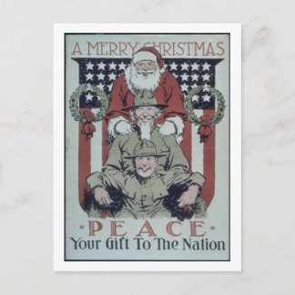 Merry_Christmas._Peace._Propaganda Poster Holiday Postcard