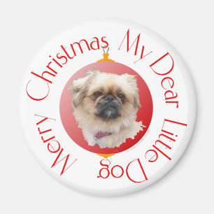 Merry Christmas Pekingese Magnet
