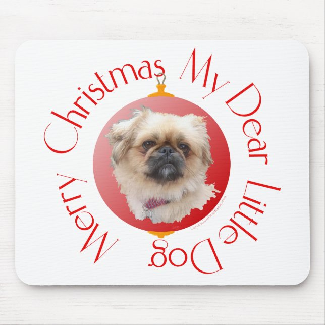 Merry Christmas Pekingese Mouse Pad (Front)