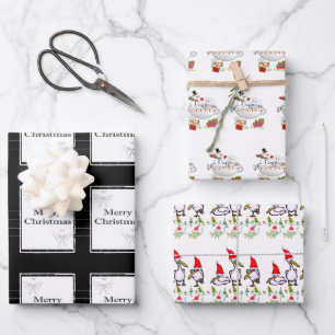Merry Christmas Pelican Wrapping Paper Sheets