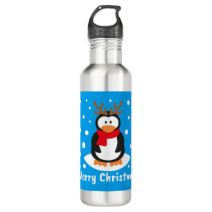 Merry Christmas Penguin 710 Ml Water Bottle