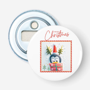 Merry Christmas Penguin Bottle Opener