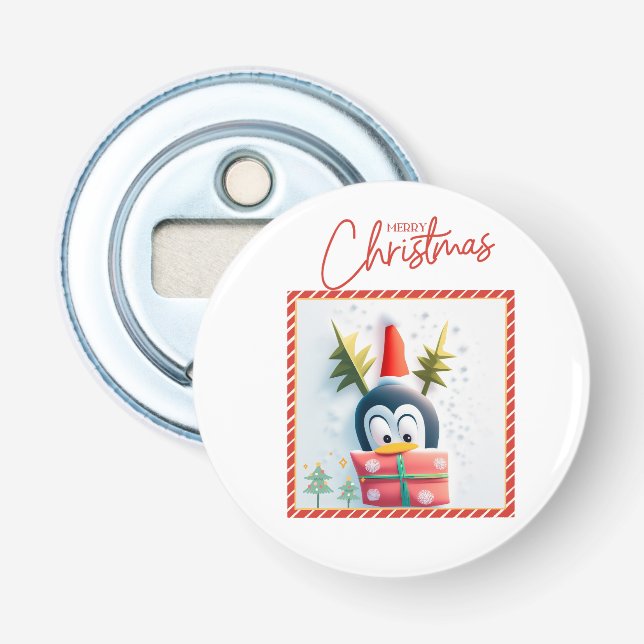 Merry Christmas Penguin  Bottle Opener (Front)