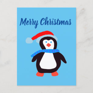 Merry Christmas Penguin  Postcard