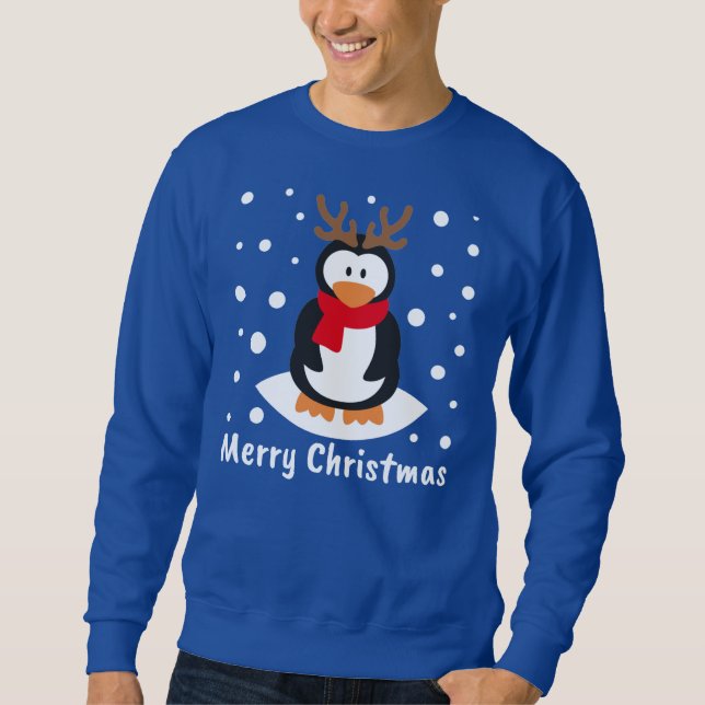 Merry Christmas Penguin Sweatshirt (Front)