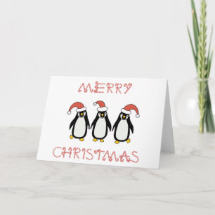 Merry Christmas Penguins Holiday Card