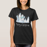 Merry Christmas  Penguins Polar Bear Pop Art Chris