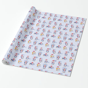 Merry Christmas Penguins Wrapping Paper
