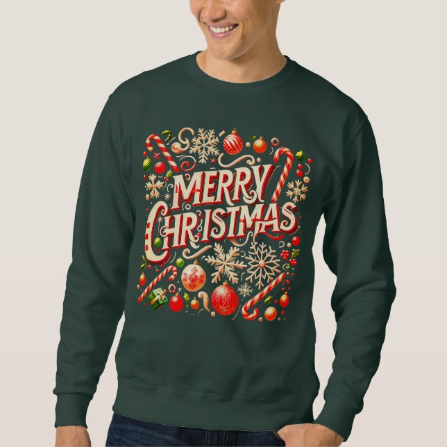 Merry Christmas Peppermints Sweatshirt (Front)