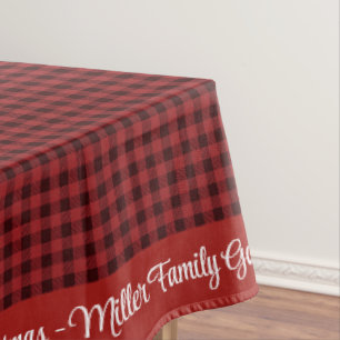 Merry Christmas Personalise Family Name or Text Tablecloth