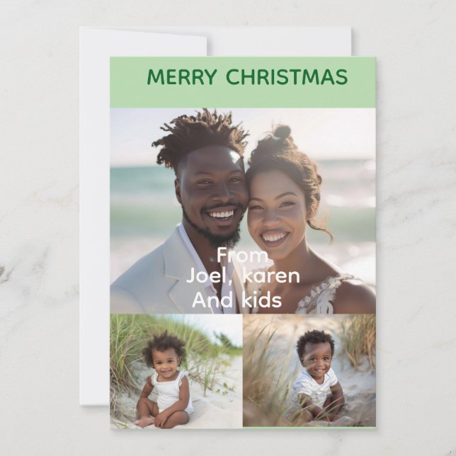 Merry christmas personalise  invitation (Front)