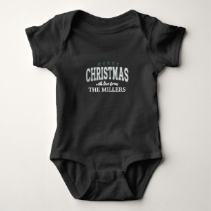 Merry Christmas Personalised Family Party 2025 Baby Bodysuit