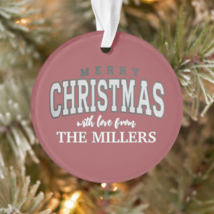 Merry Christmas Personalised Family Party 2025 Ornament