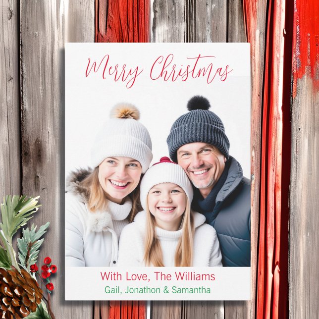 Merry Christmas | Personalised Family Picture Holiday Card (Creator Uploaded)