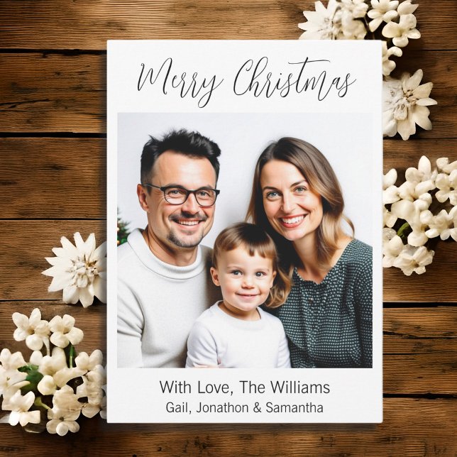 Merry Christmas | Personalised Family Picture Holiday Card (Creator Uploaded)