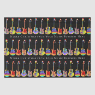 Merry Christmas Personalised Music Business Guitar Tissue Paper