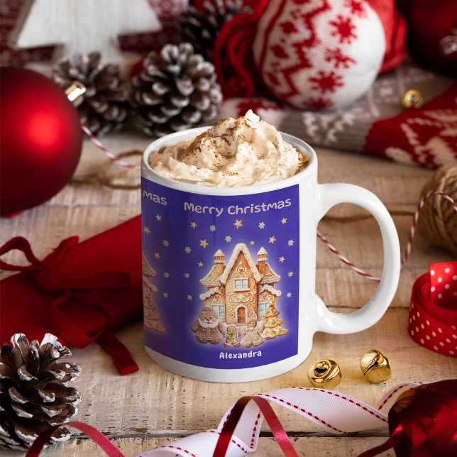 Merry Christmas Personalised Name Fun Coffee Mug (Creator Uploaded)