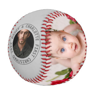 Merry Christmas Personalised One Of A Kind Photo Baseball