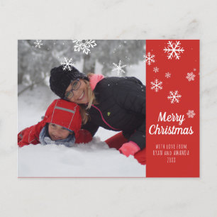 Merry Christmas Personalised Photo Christmas Holiday Postcard