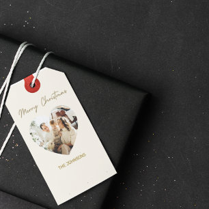 Merry Christmas Personalised Photo Gift Tags