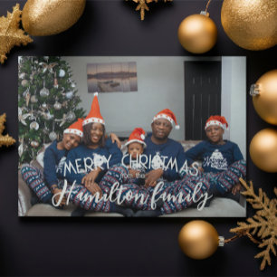 Merry Christmas Personalised Photo Holiday Card