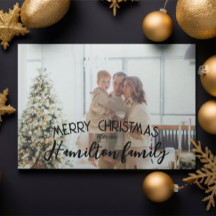 Merry Christmas Personalised Photo Holiday Card