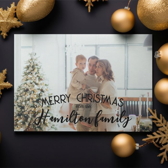 Merry Christmas Personalised Photo Holiday Card (Merry Christmas Personalized Photo Holiday Cards by Ricaso. Add your own photograph and text)