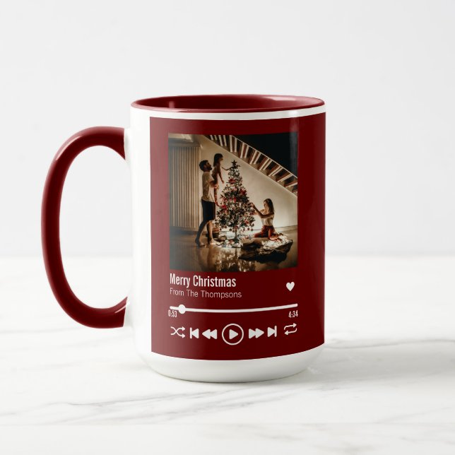  Merry Christmas Personalised Photo Mug (Left)