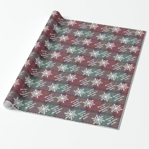 Merry Christmas personalised plaid Wrapping Paper