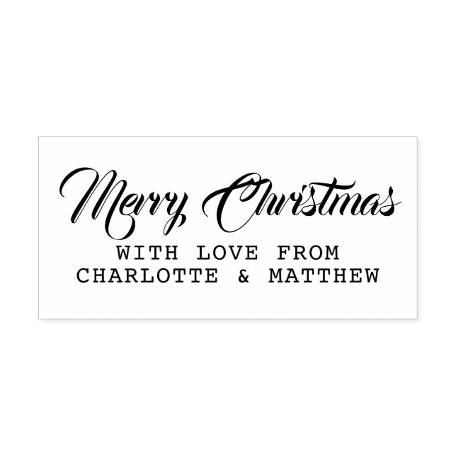 Merry Christmas personalised Rubber Stamp (Imprint)