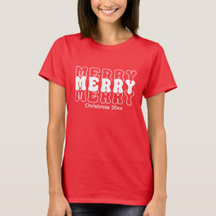 Merry Christmas Personalised With Your Own Text T-Shirt