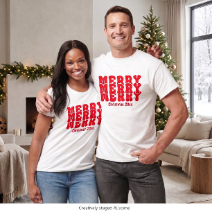 Merry Christmas Personalised With Your Own Text T-Shirt