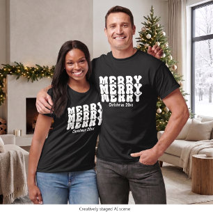 Merry Christmas Personalised With Your Own Text T-Shirt