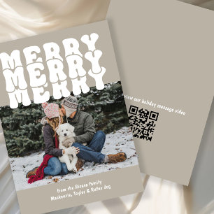Merry Christmas Personalised With Your Photo Text Holiday Card