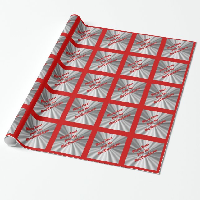 Merry Christmas personalised Wrapping Paper (Unrolled)
