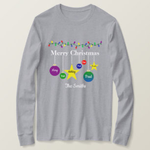 Merry Christmas Personalizeable Ornament T-Shirt