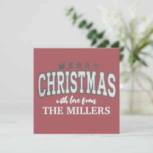 Merry Christmas Personalized Family Party 2025 Card