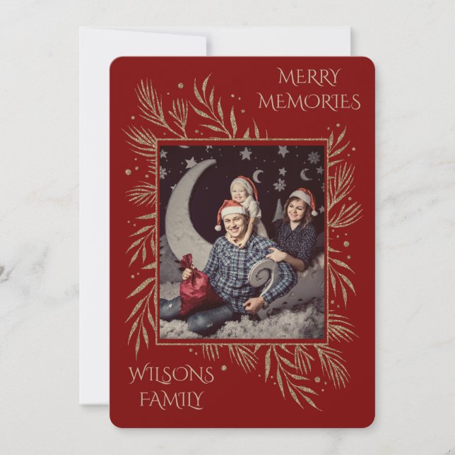 Merry Christmas Personalized Holiday Card (Front)