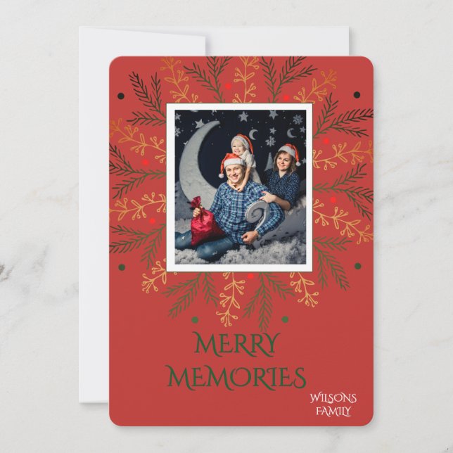 Merry Christmas Personalized Holiday Card (Front)