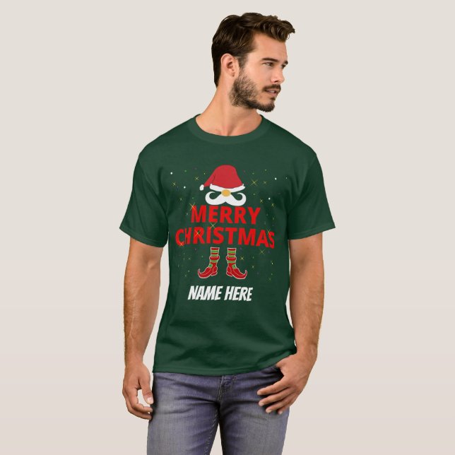 MERRY CHRISTMAS PERSONALIZED T-Shirt (Front Full)
