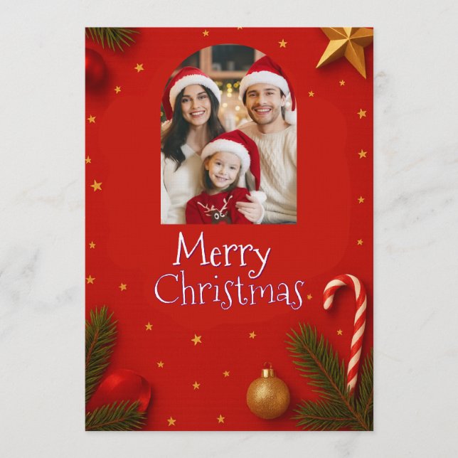 Merry christmas personnalise Invitation (Front)